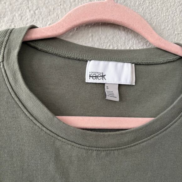 Nordstrom Rack Olive Green Pocket Basic Short Sleeve Tee Women's Size Small - Picture 8 of 9